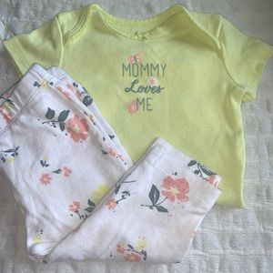 3month old adorable flower 2 piece